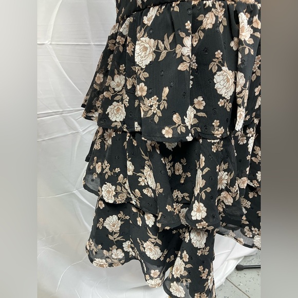 Altar’d State Long Sleeve‎ Floral Mini Dress Black New Girls Large Boho Flowy - Picture 5 of 9